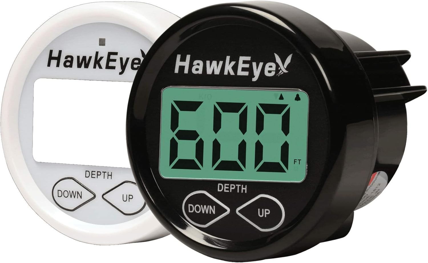 LCD Depth Sounder with Dual Mount Transducer for Fiberglass and Aluminum Hulls