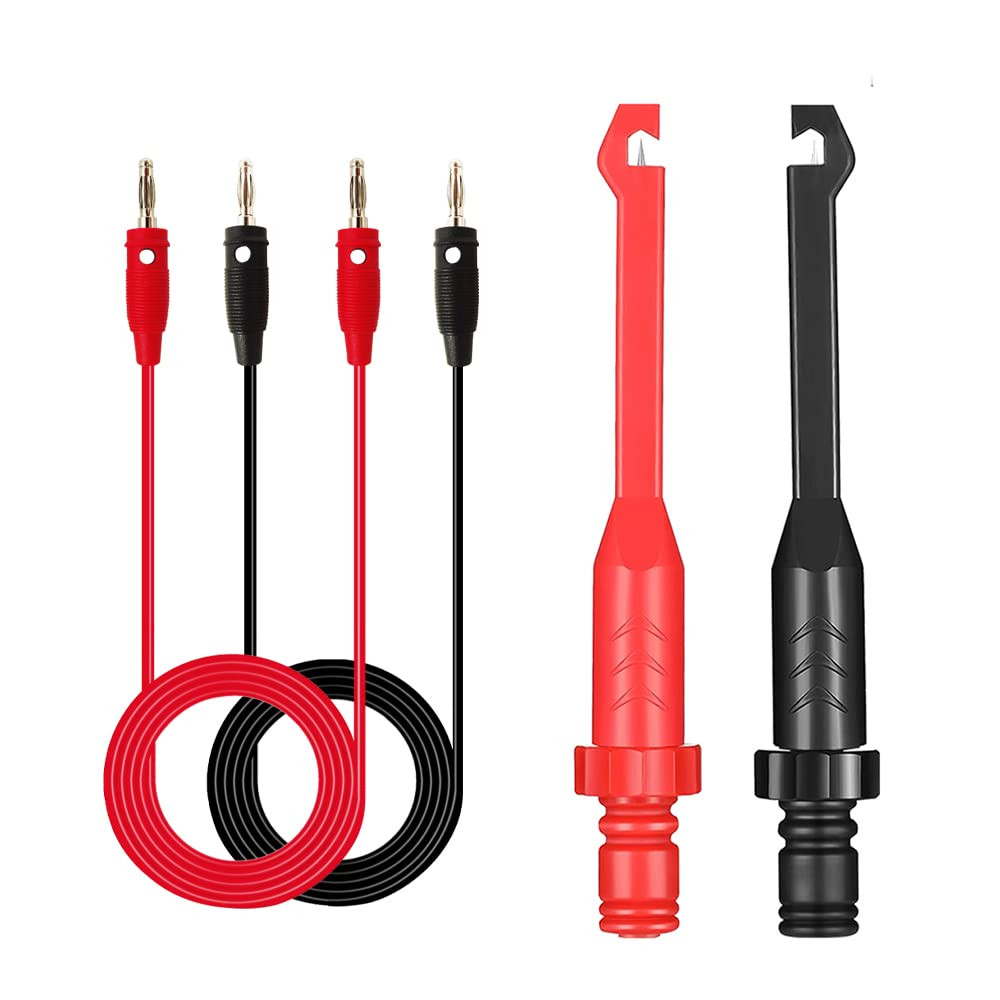 2PCS Multimeter Test Leads Set Electric Wire Piercing Probe Clip, Automotive Ins