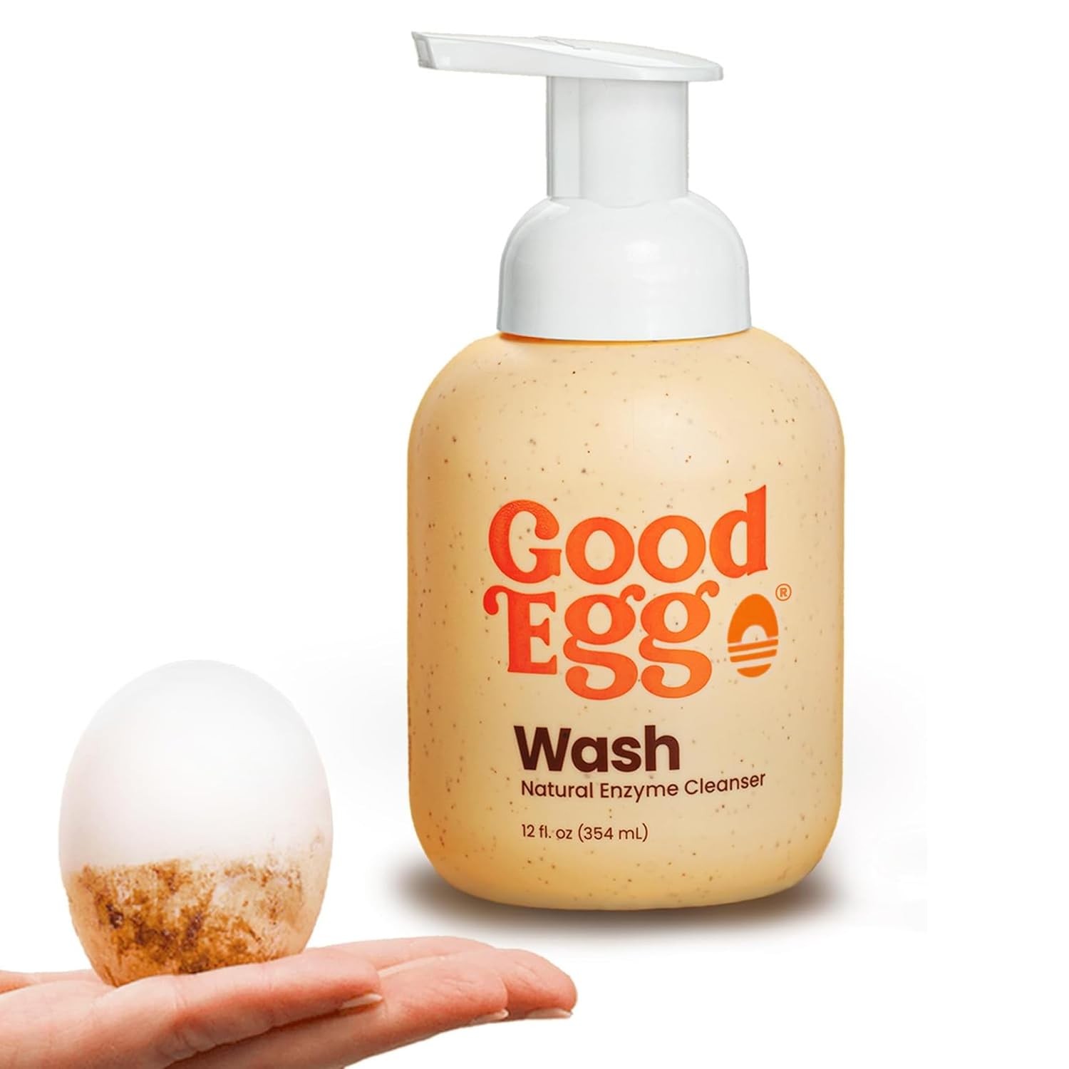 GoodEgg Organic Egg Cleaner Food-Grade Non-Toxic Egg Wash w/Foaming Pump 12oz.