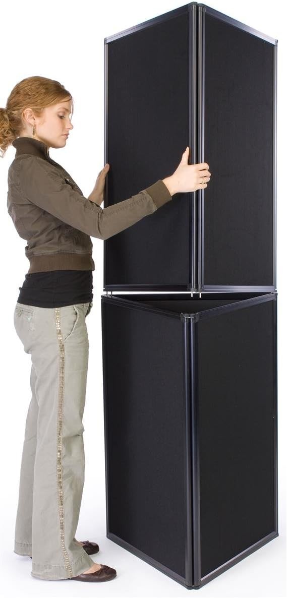 Portable Display Panel System Black | 67"w Floor Standing Hook & Loop Display