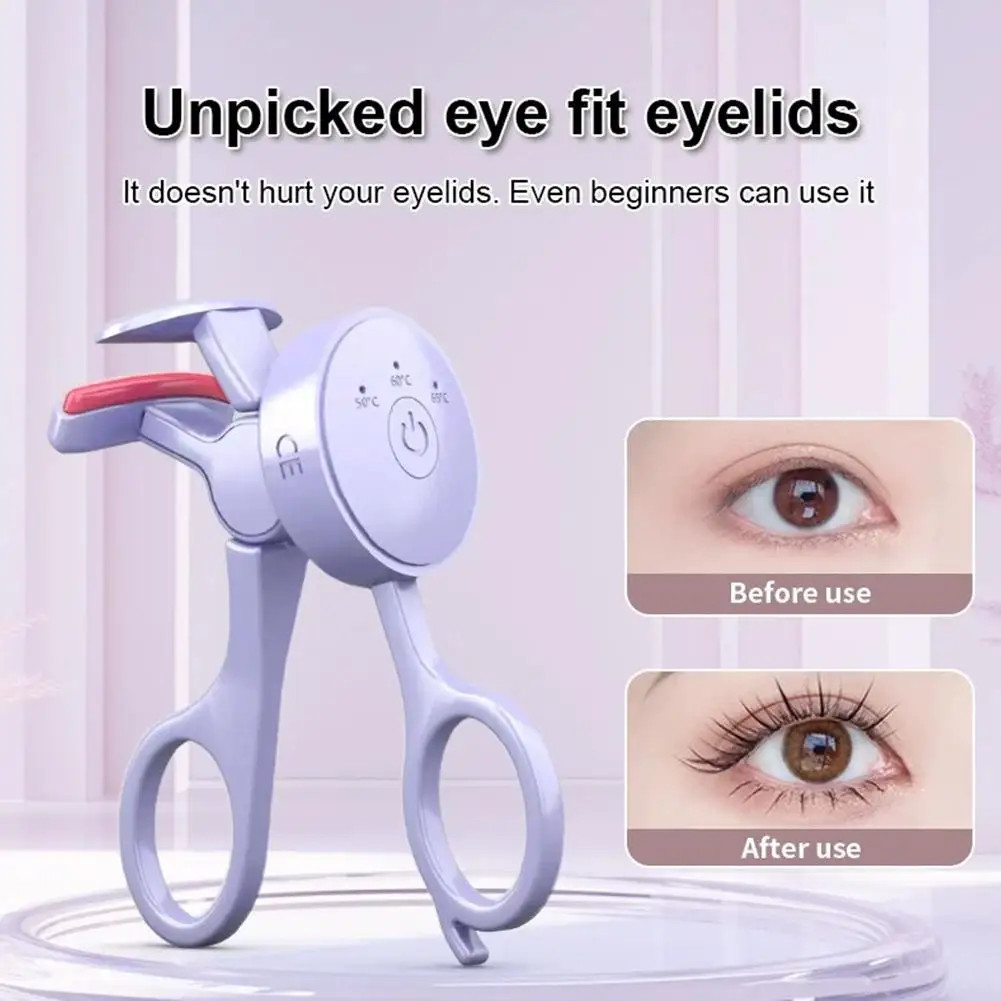 Electric Heated Eyelash Curler for Women,Portable USB Rechargeable Heated Lash C