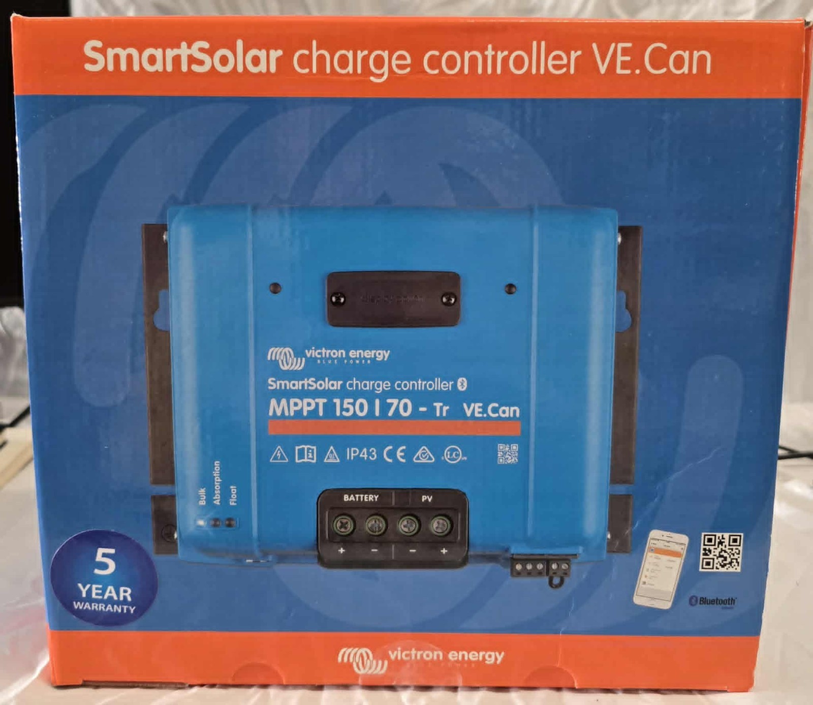 NEW Victron SmartSolar MPPT 150/70-Tr VE.Can 12/24/48V Bluetooth SCC115070411