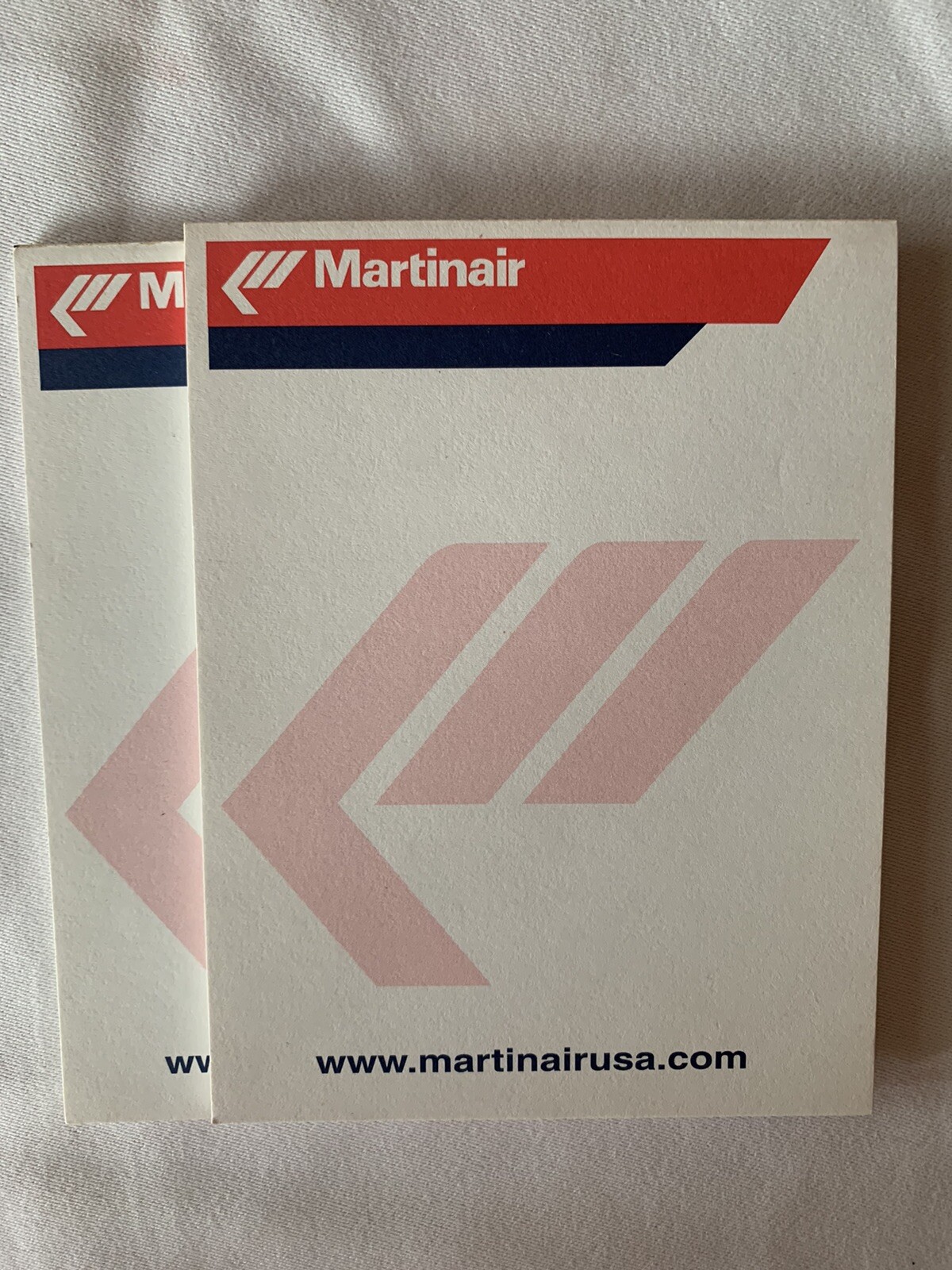Martinair USA Holland Qty 2, 25 page approx 4' x 5" notepads  