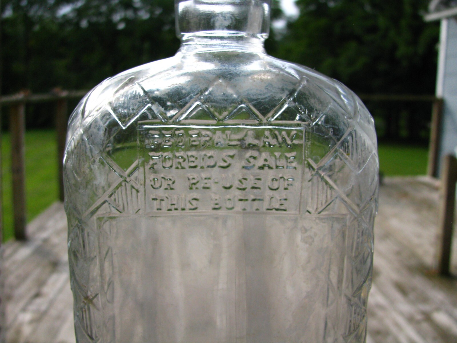1937 Rectified Liquor Bottle, Flask Style