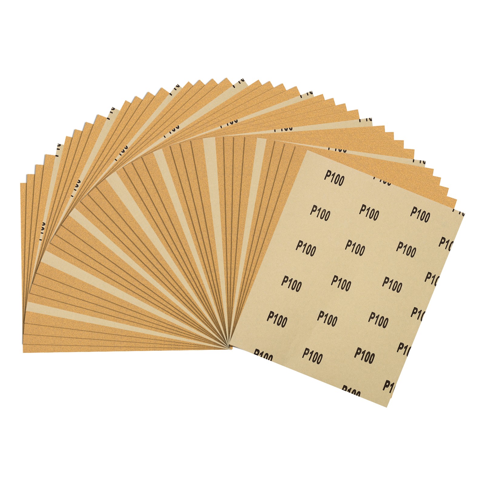 40pcs Sand Papers - [4.5 x 5.5 Inch x 220 Grits] Alumina Sandpaper Sheets Gold