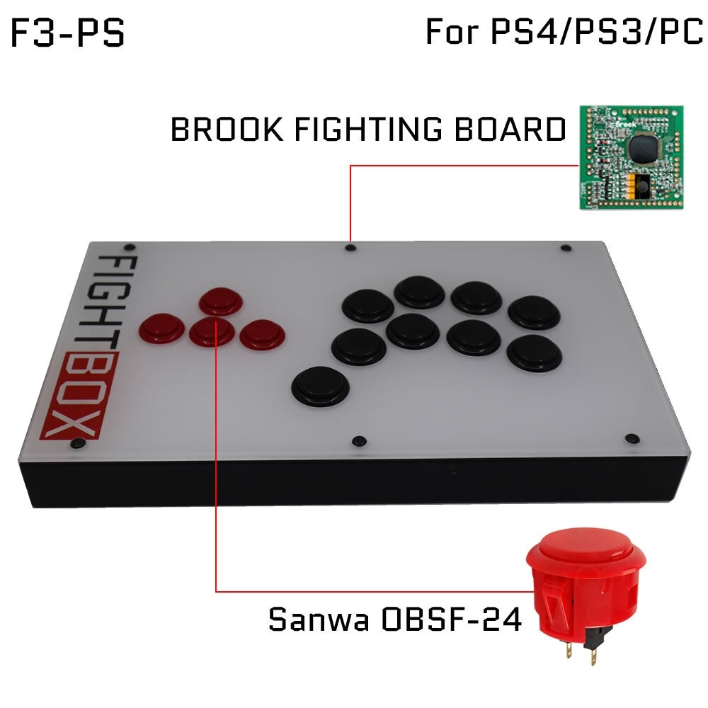 Fightbox F3 All Button Leverless Arcade Game Controller For PC/PS/Xbox/Switch