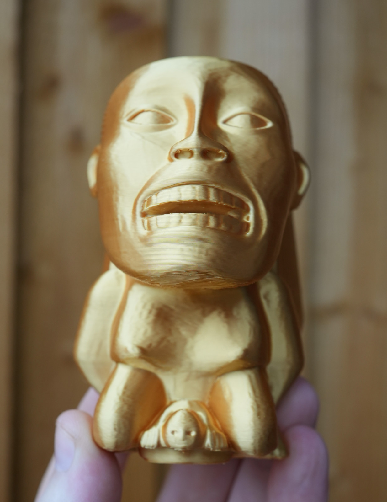 Indiana Jones Prop - The Golden Fertility Idol Model Statue in Gold / 11cm Tall