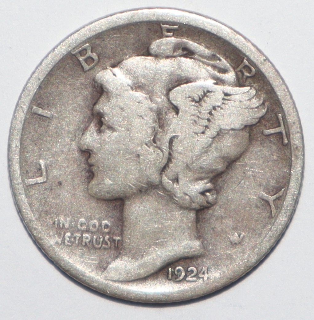 1924 S Mercury Dime FINE (L231)