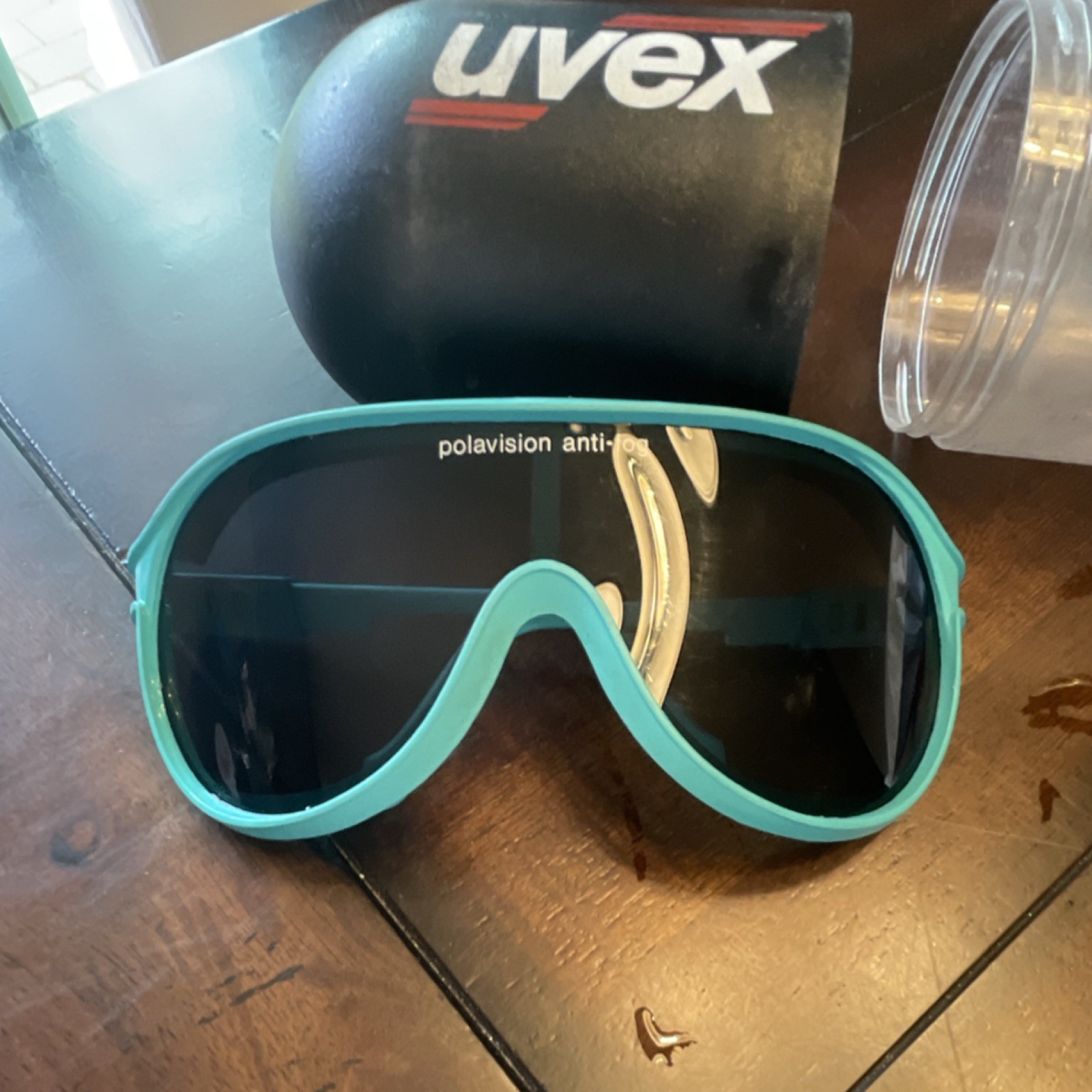 uvex Polavision Polarized Anti-Fog Goggles sunglasses  Turquoise Frame Black