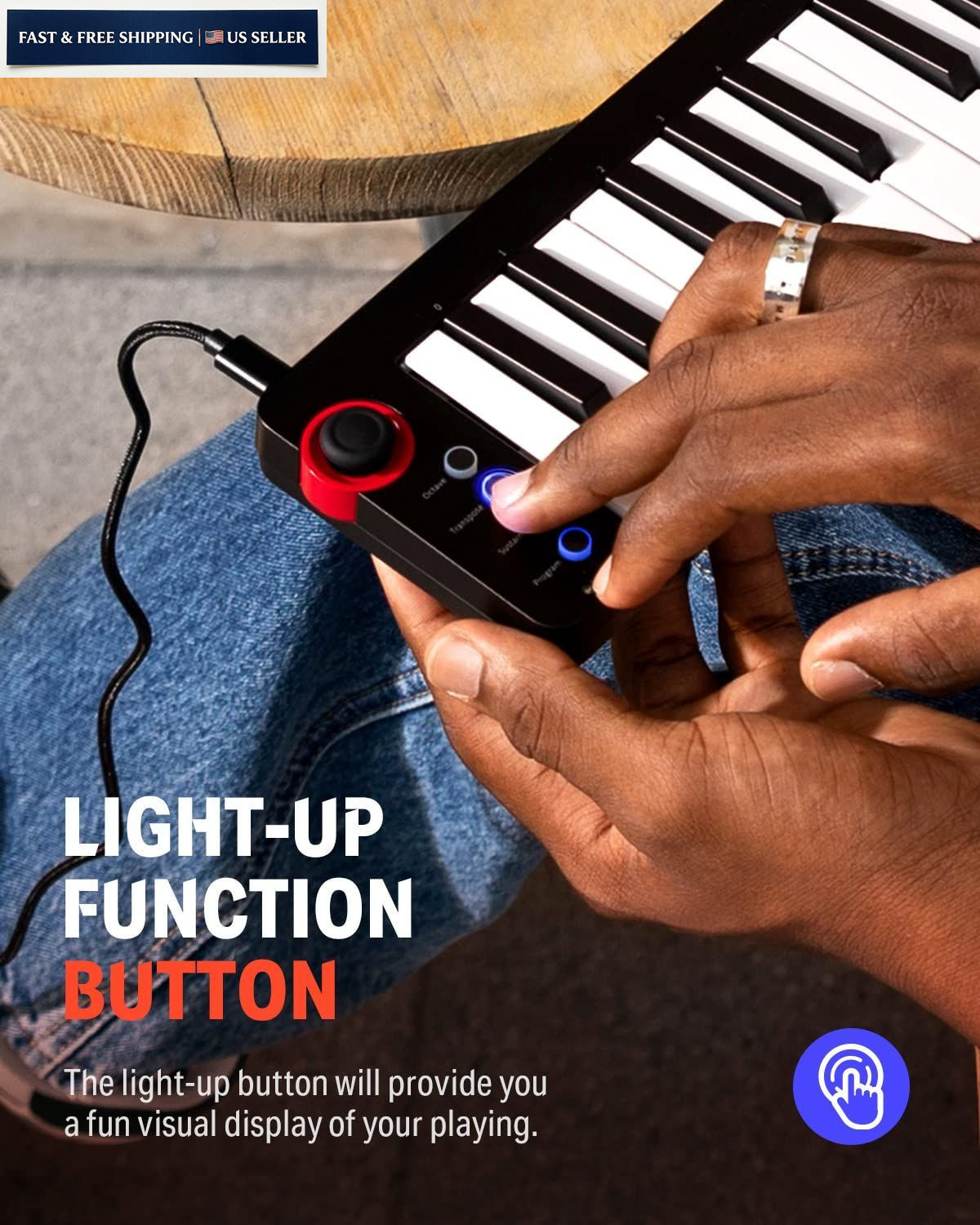 Donner Mini MIDI Keyboard N-25, 25 Key Controller Gifts for Black