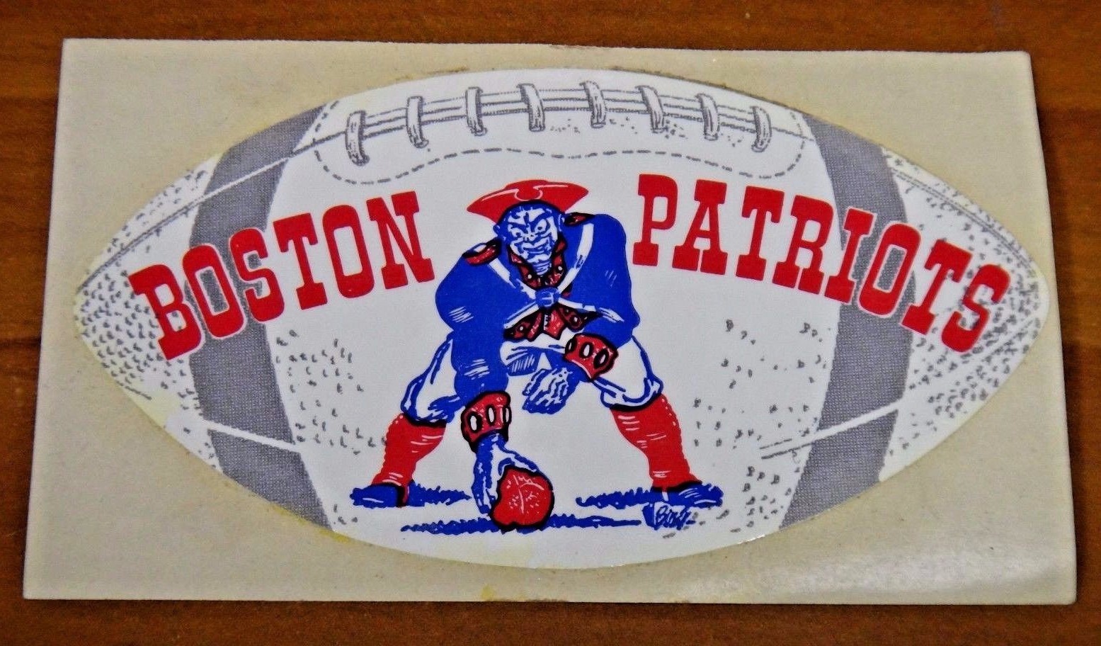 Rare 1960's Boston Patriots Football Decal