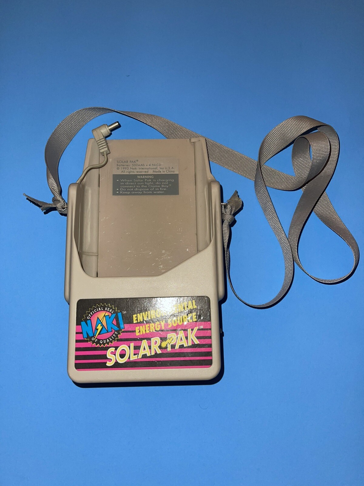 Naki Solar Pak Nintendo Gameboy Solar Charger Rechargeable Battery Pack UNTESTED