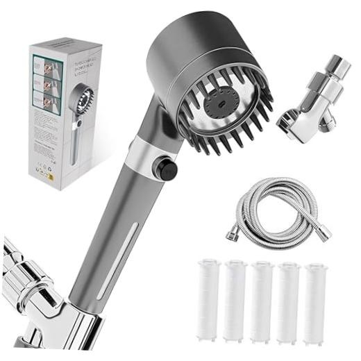 Filtered Shower Head with Handheld,Ion Drops ShowerHead with Hose | High