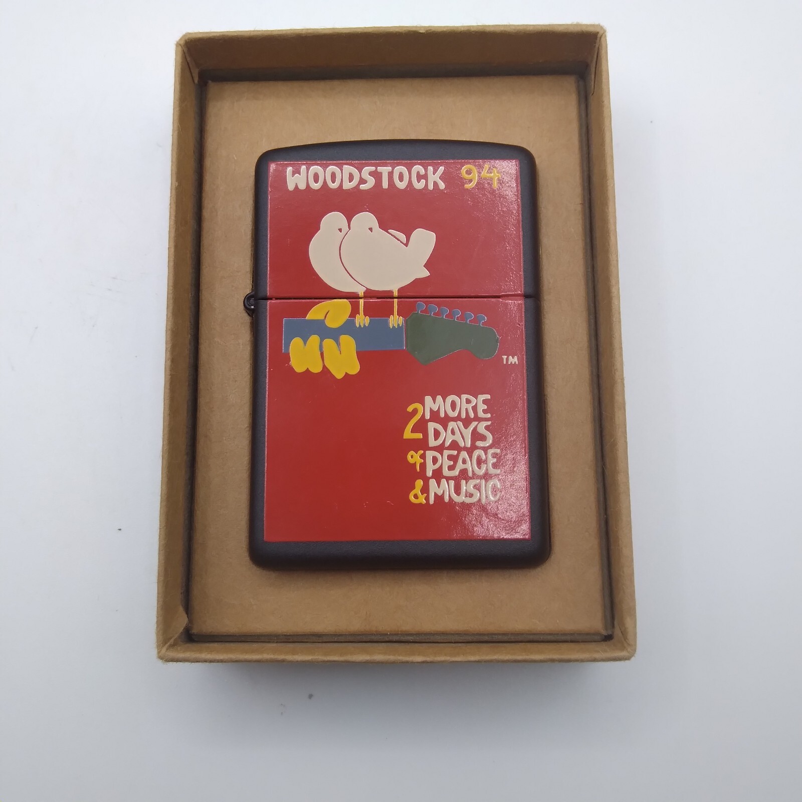 Woodstock 94 Double Dove Lighter 2 More Days Peace Music Zippo Unburnt Orig Box