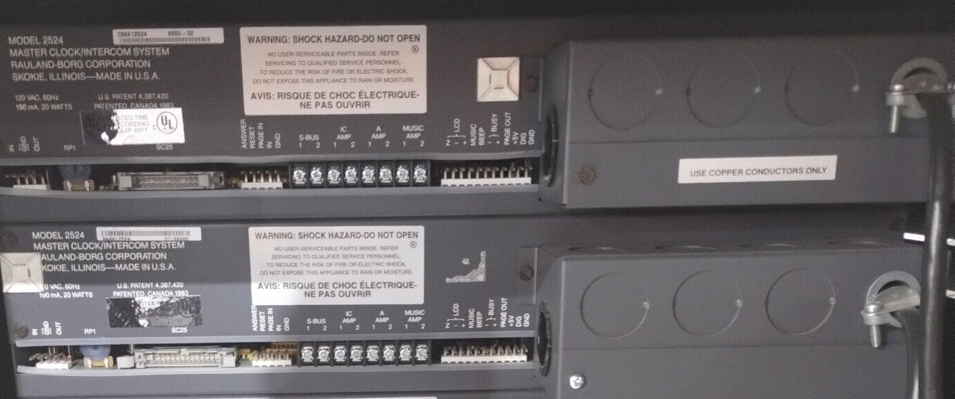 Rauland 2524 Master Clock Intercom Control System 6 MONTH WARRANTY!
