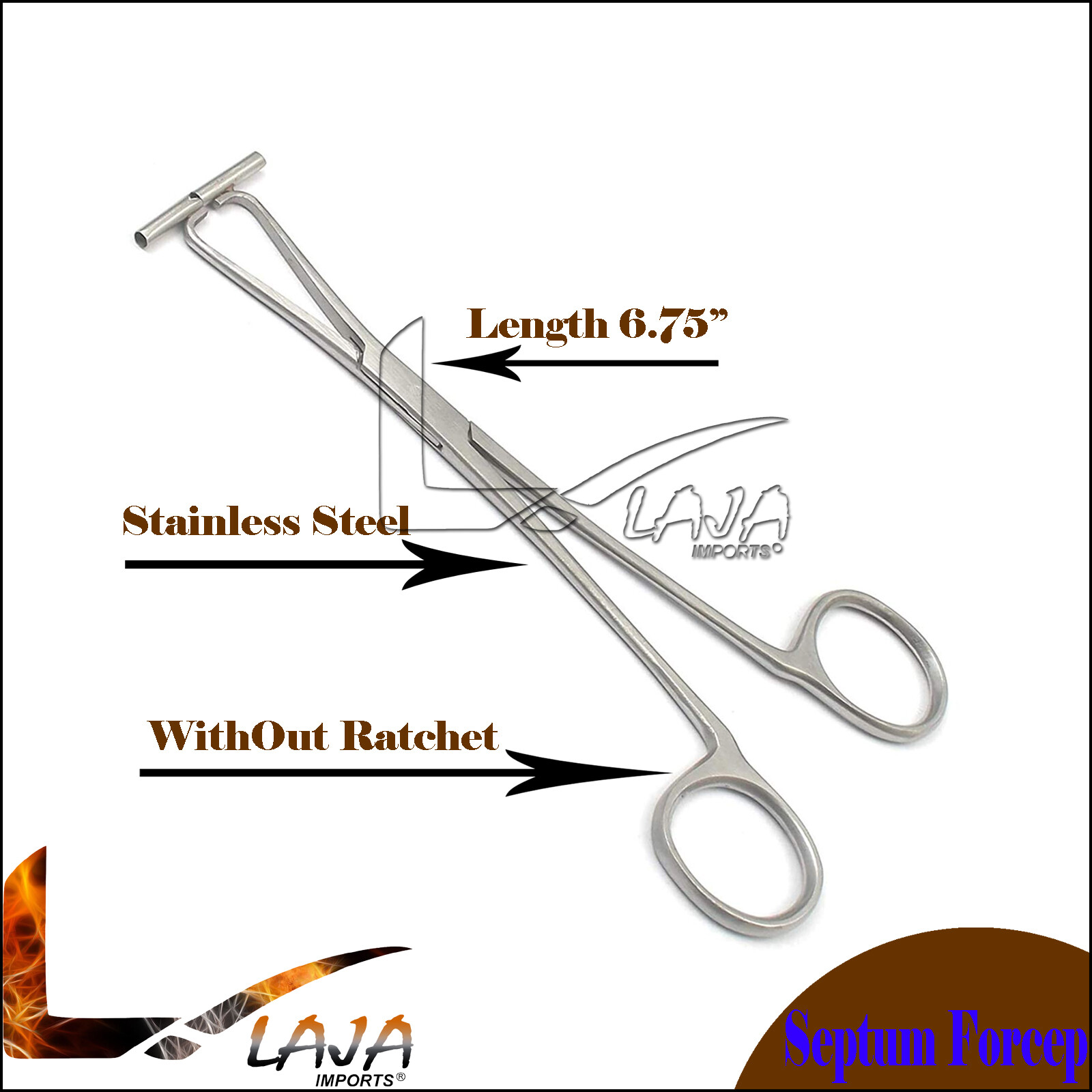 Stainless Steel Septum Forceps 6.75'' Body Piercing Clamp Nose Lip Tongue