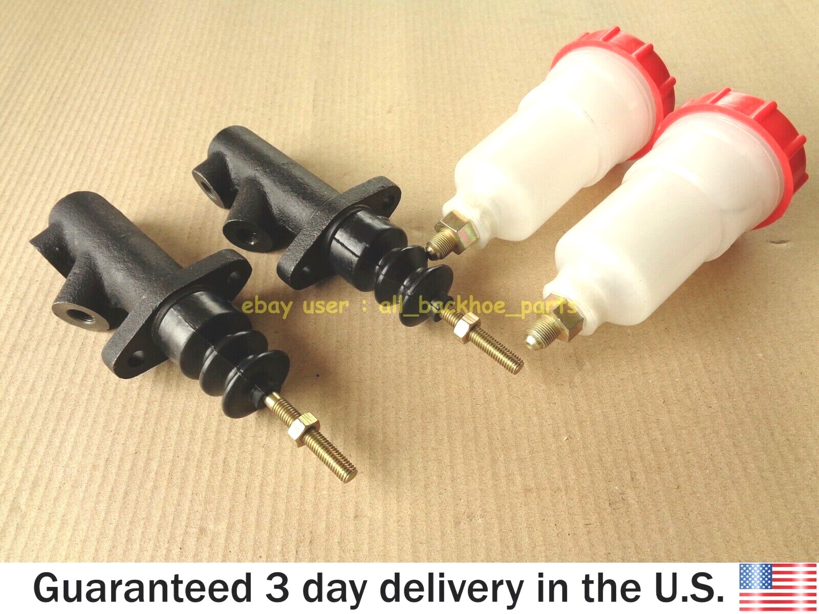 JCB BACKHOE- BRAKE MASTER CYLINDER WITH RESERVOIR 2 SETS (15/106100 & 121/34400)