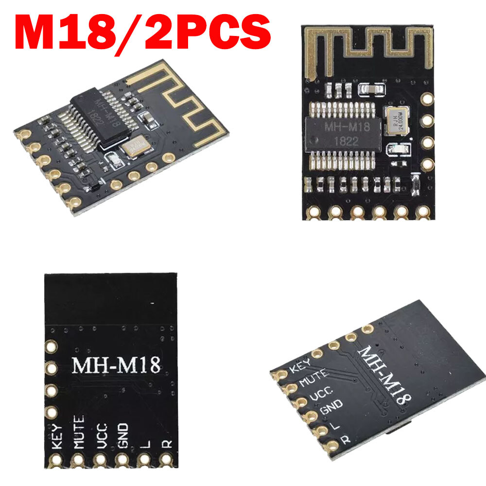2x MH18 Wireless Bluetooth Audio Modules MP3 Receiver Lossless Decoder Board DIY