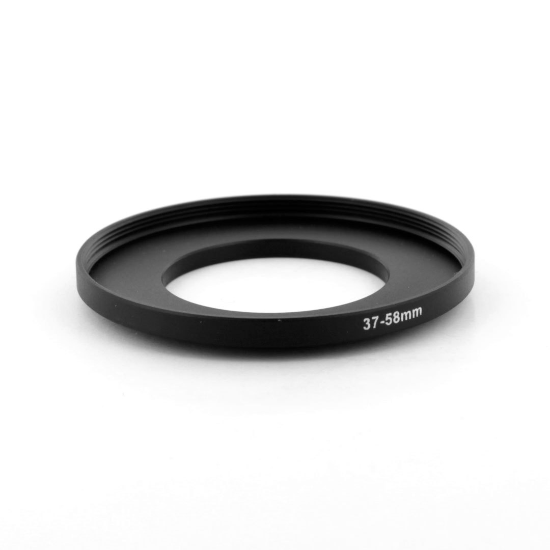 Filter Step Up Ring Adapter for 37mm to 58mm 37-58mm thread,metal,anodized,Black