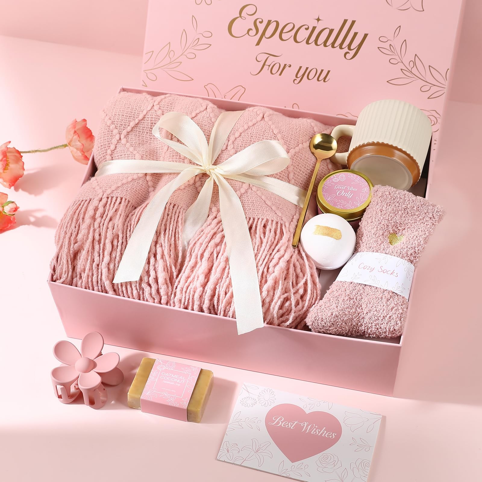 Get Well Soon Gifts Baskets for Women Self Care Gifts,Birthday Gifts for Wome...