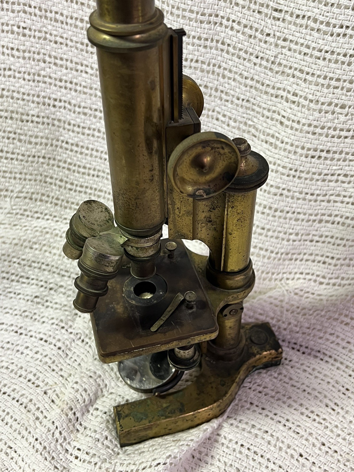 Antique Bausch & Lomb Early Microscope Solid Brass !!LOOK!!
