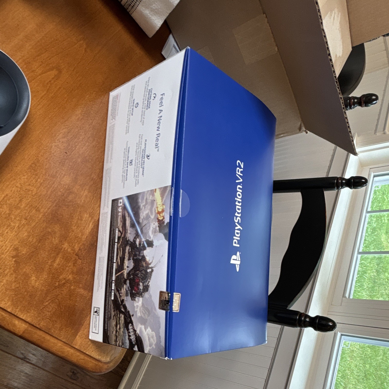 Sony playstation vr2 with controllers, charging dock, no game.