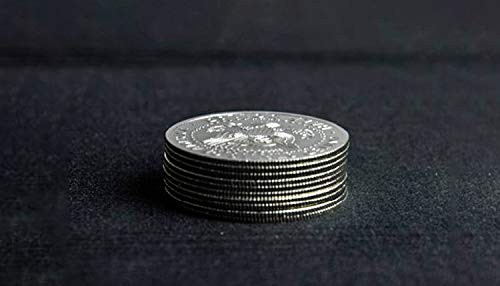 blue-ther 10pcs Super Thin Palming Coins (Half Dollar Version) Magic Tricks Appe