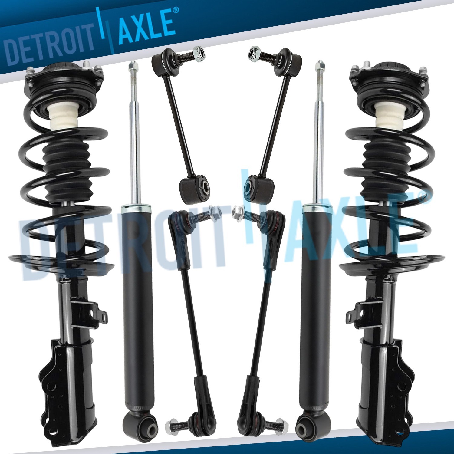 Front Struts w/ Coil Spring Rear Shocks Sway Bars for GMC Acadia Cadillac XT5