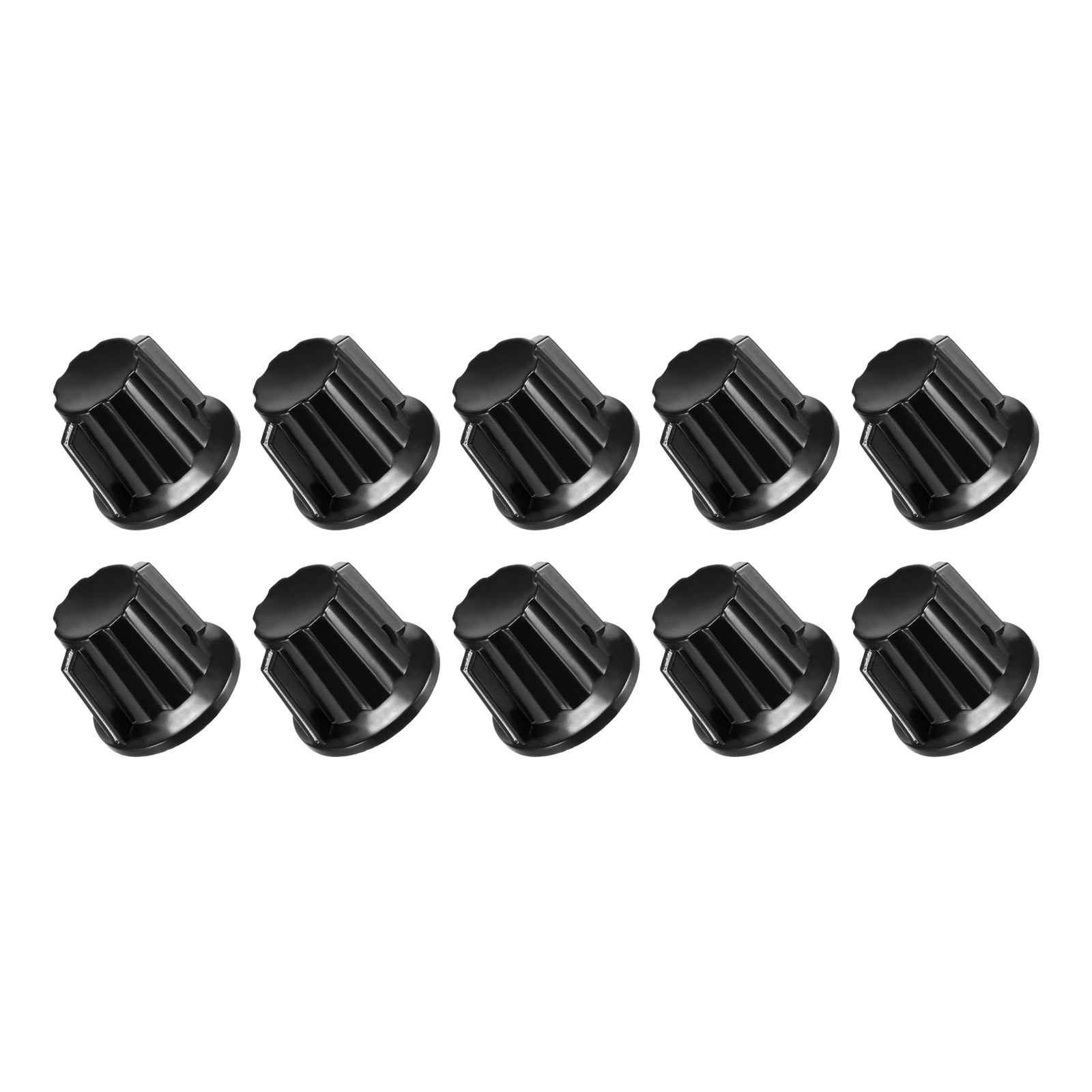 Potentiometer Control Knob Insert Shaft Switch Knobs 20x24.5mm/ 6mm Black 10Pcs