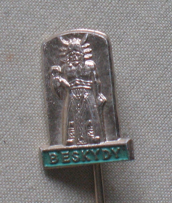 Pin Badge Sign Old Kid Child Devil Satan Children Folk Tale Krampus Beskydy vtg