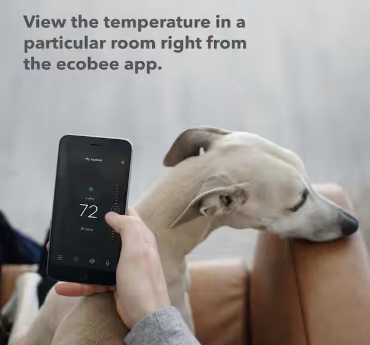 Ecobee SmartSensor Room Temperature Sensors, White, with a stand.