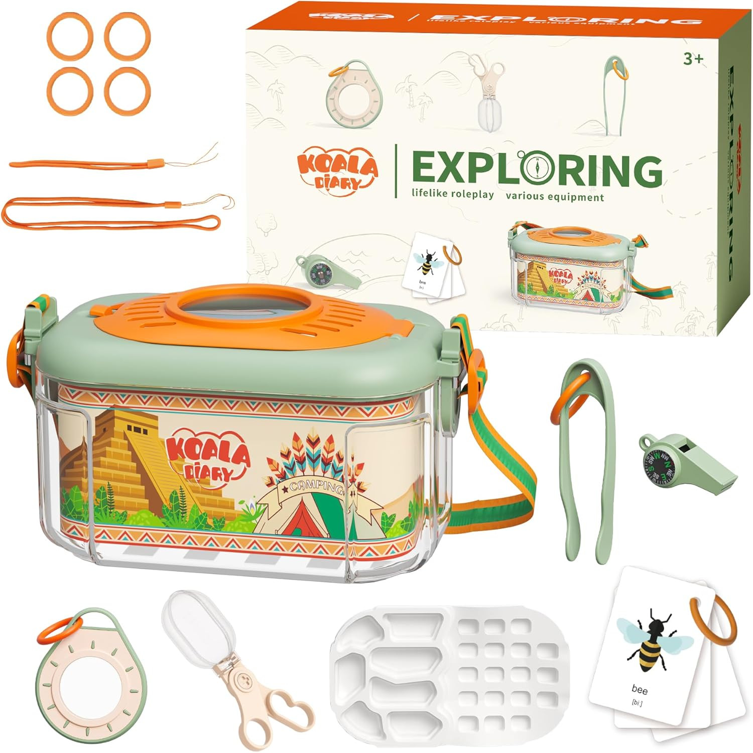 Bug Catcher Kit for Kids,STEM Outdoor Exploration Set（Ages 3+） | 7 Pcs Kids Bug