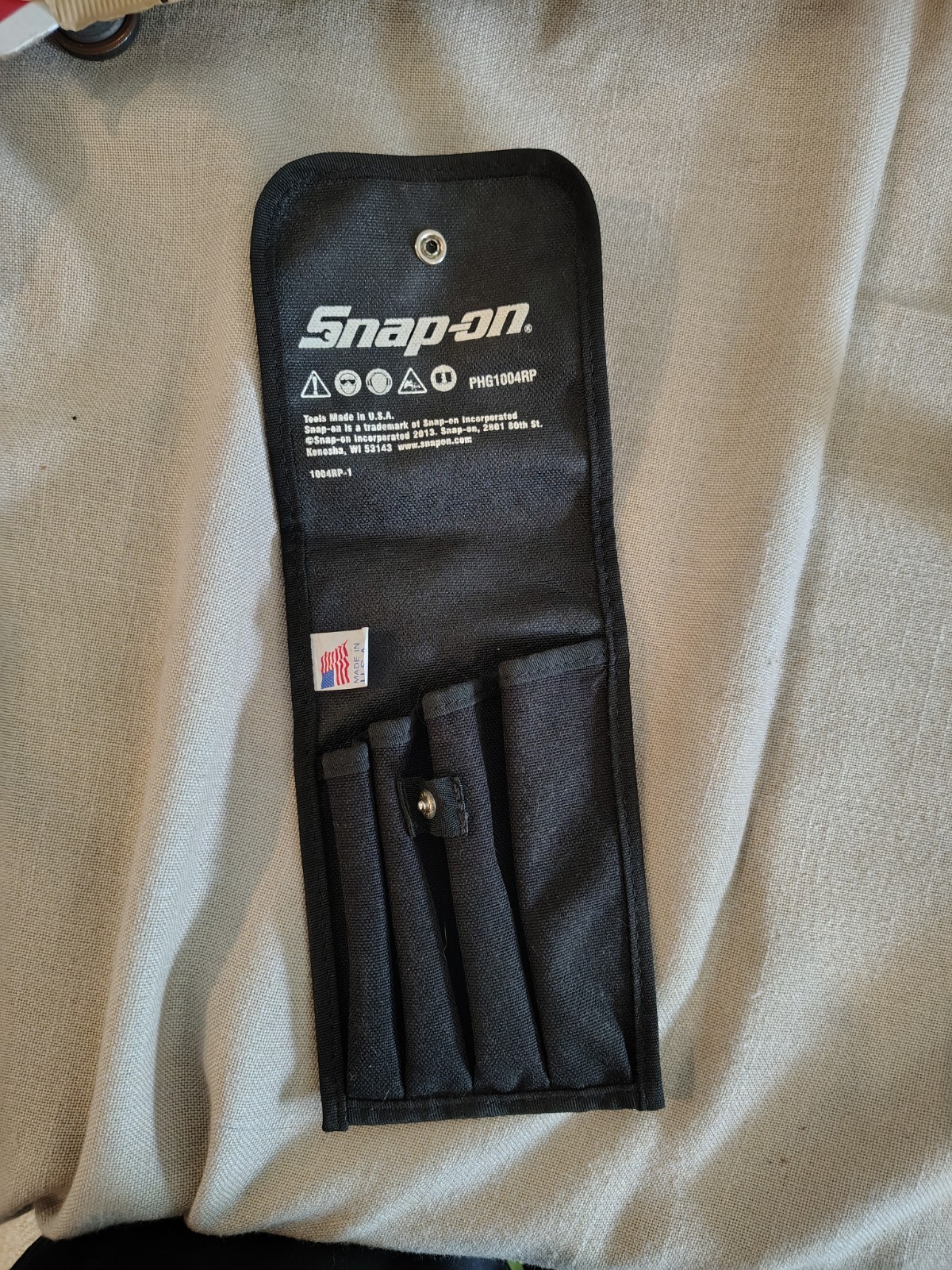 POUCH ONLY Snap-on™ 4-pc Roll Pin Punch Air Hammer Bit Set PHG1004RP No Tools