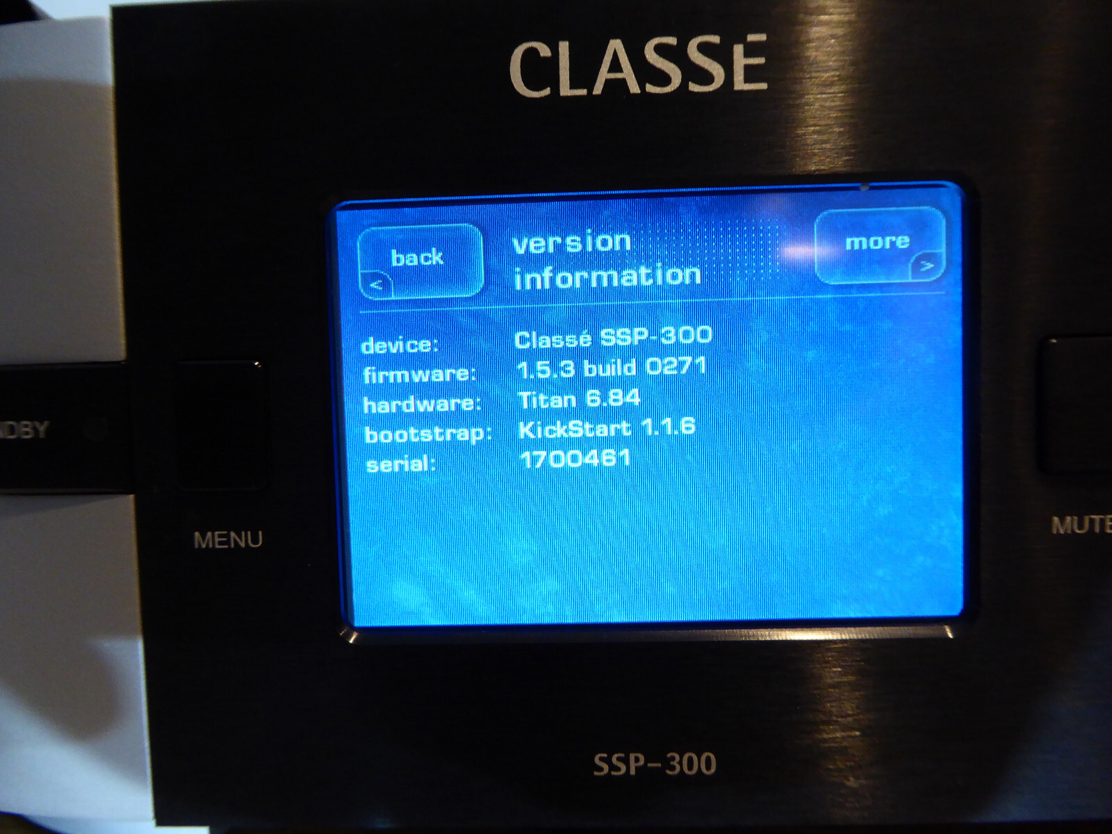 Classe SSP_300 surround sound 7.1 processor Original MSRP was $4500