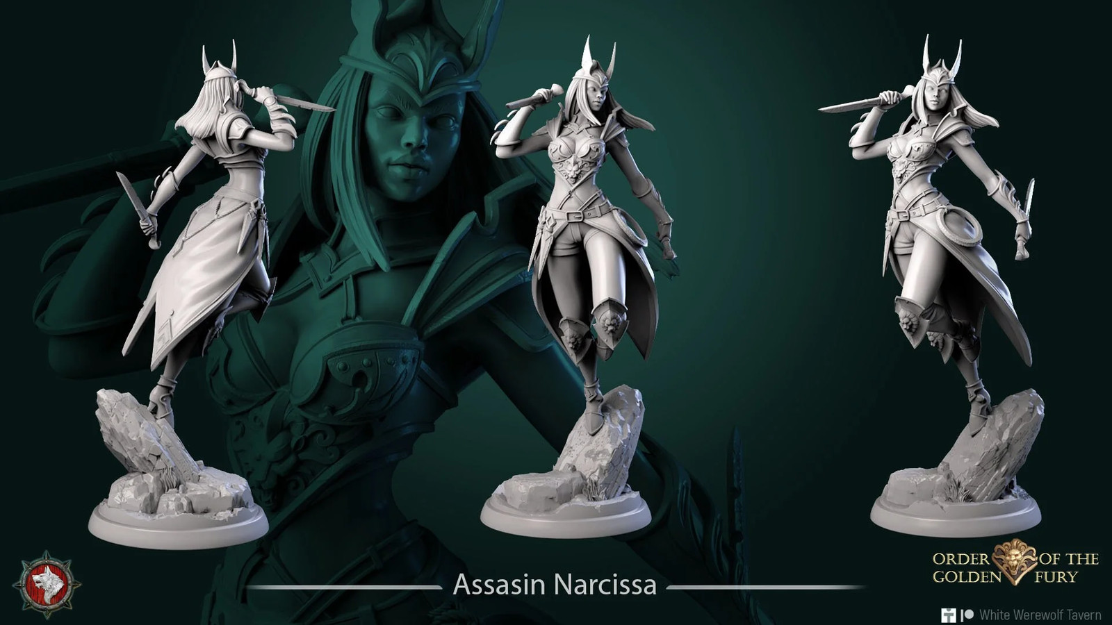 Assasin Narcissa - Resin Tabletop Miniature