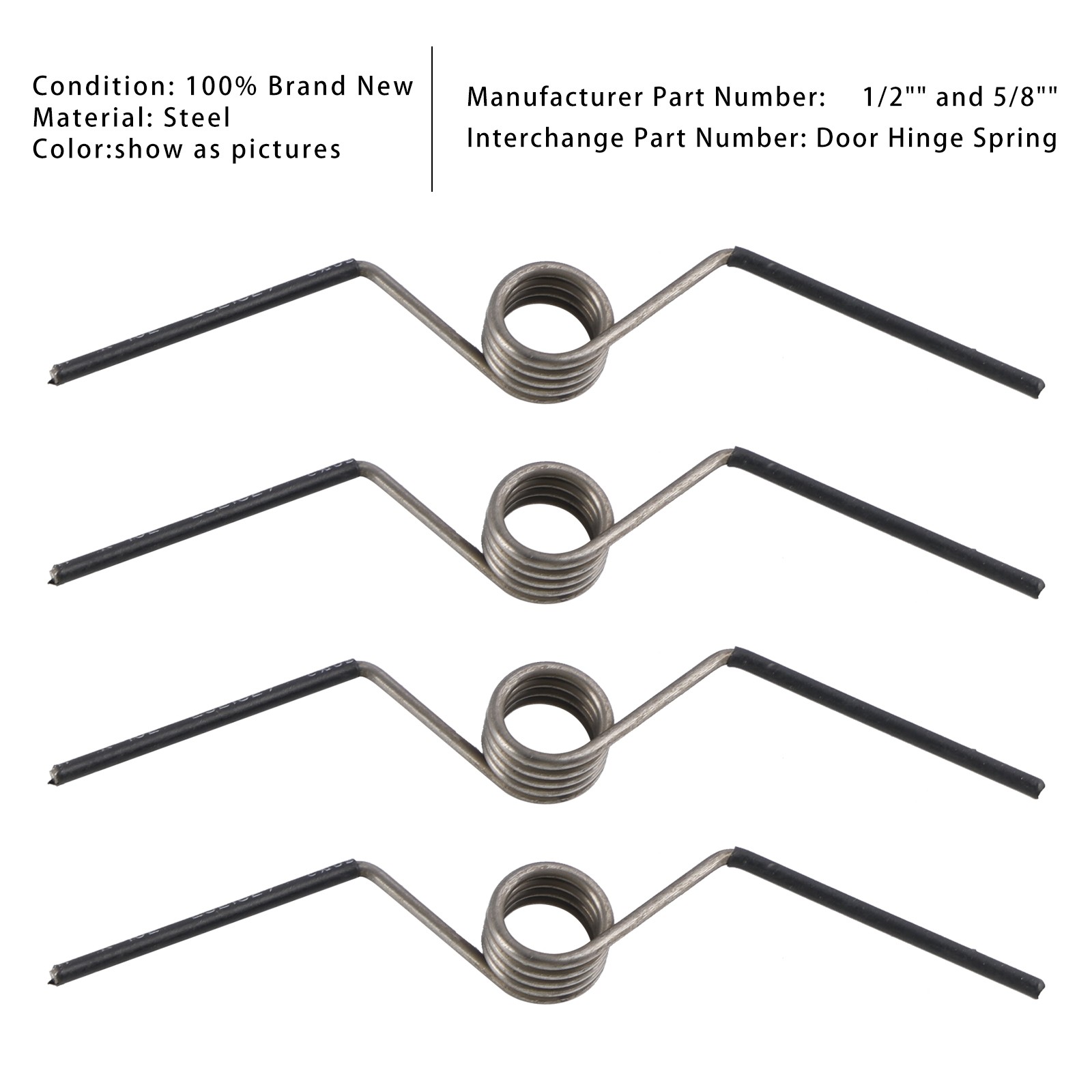 Self Opening Door Hinge Spring Reverse Acting Both 1/2" and 5/8" Radius Hinges