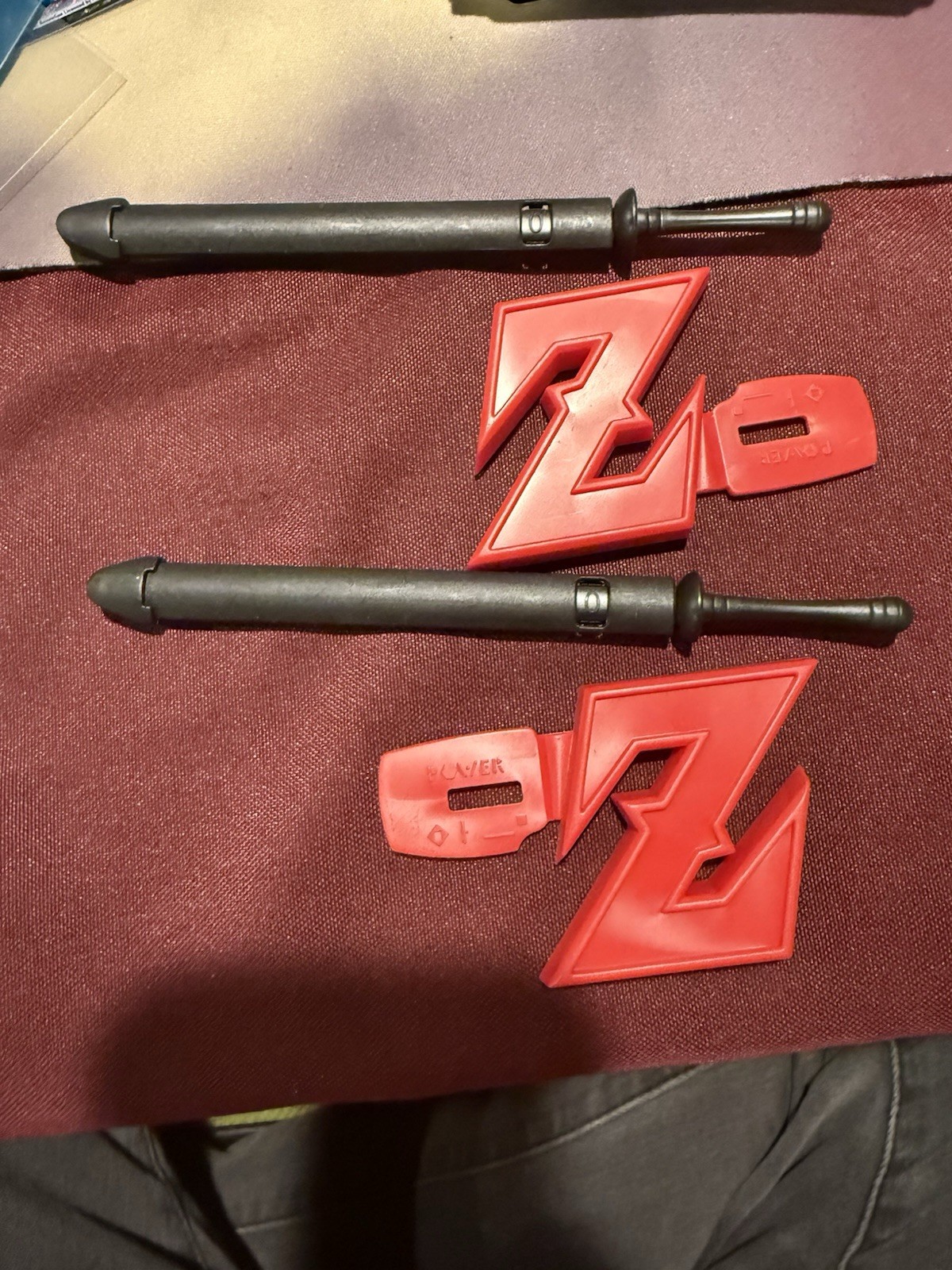 DBZ CCG Dragon Ball Z TCG Score Red Scouter and Black Anger Z-Sword Set TCG X2