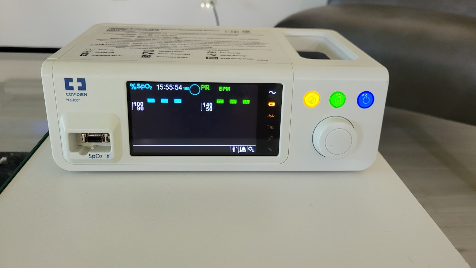 Nellcor Covidien Bedside SPO2 Patient Monitoring System Lot Of 1
