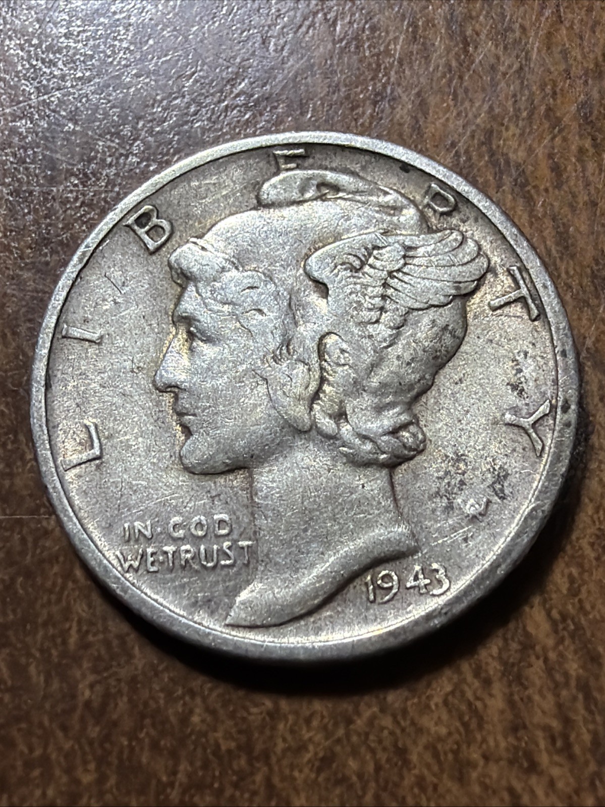 AU 1943-S Mercury Dime - Actual coin Add To Your Book