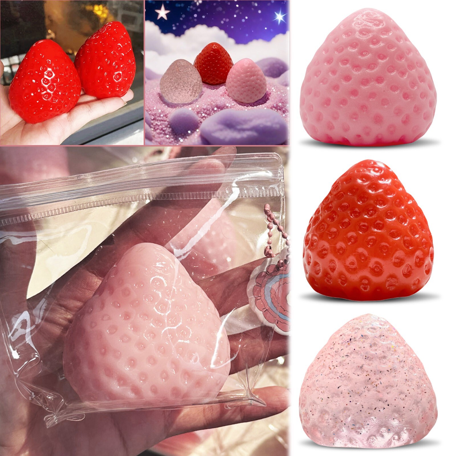 Strawberry Taba Toys Squishy Toys Cute Strawberry Toys, Kawaii Strawberry Toy!