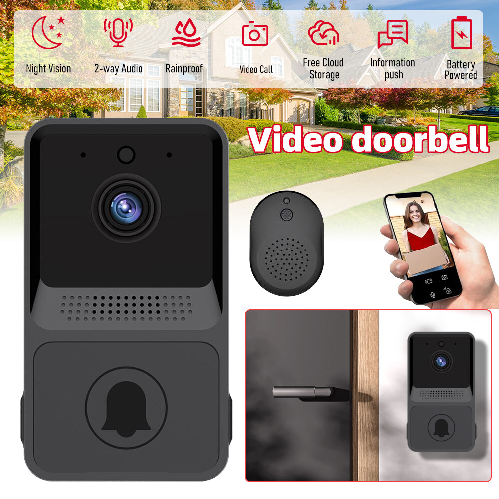 Wireless Security Smart WiFi Doorbell Intercom Video Camera Door Ring Bell Chime