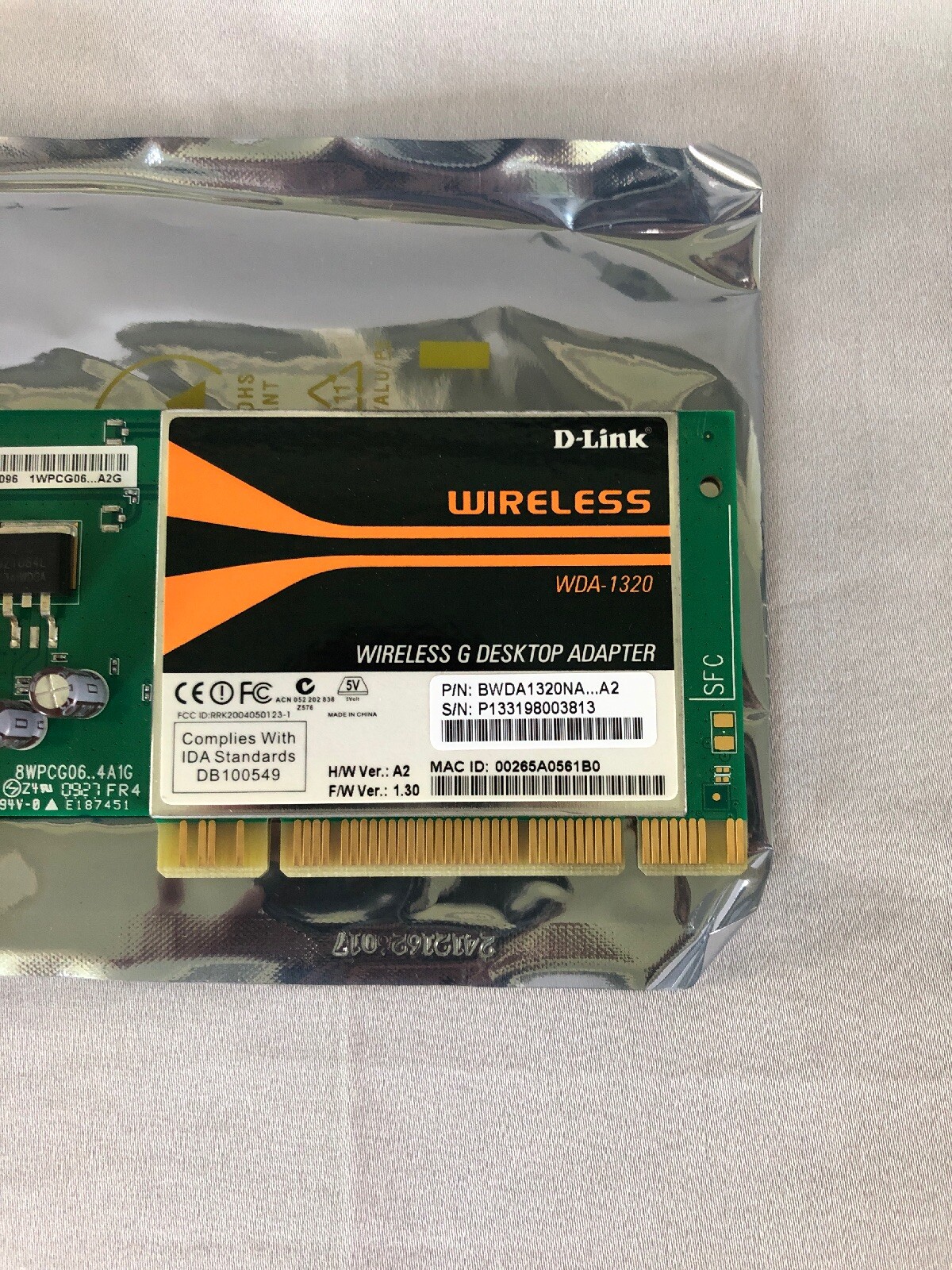 D-LINK WDA-1320 Wireless G Desktop PCI Adapter