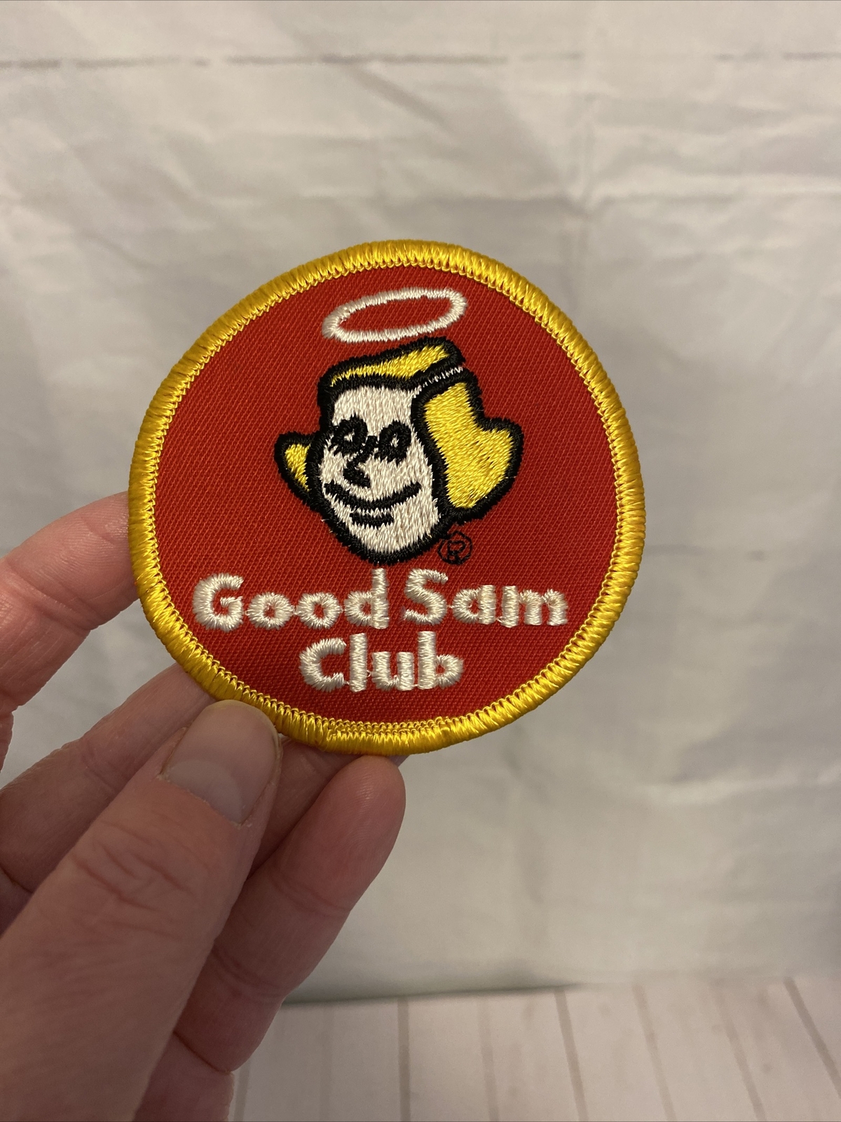 Good Sam Patch Woman Red Embroidered Vintage Souvenir New Unused 3”