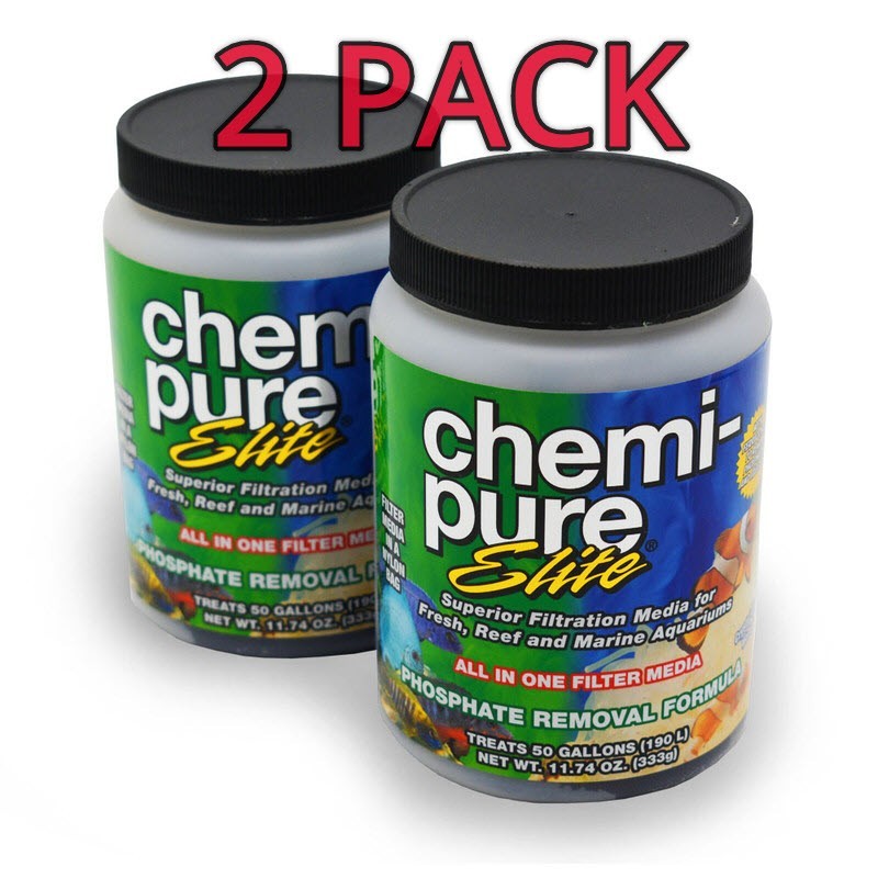 2 PACK- Chemi Pure Elite Aquarium Filter Media, 11.74-Ounce in mesh bag -2 PACK
