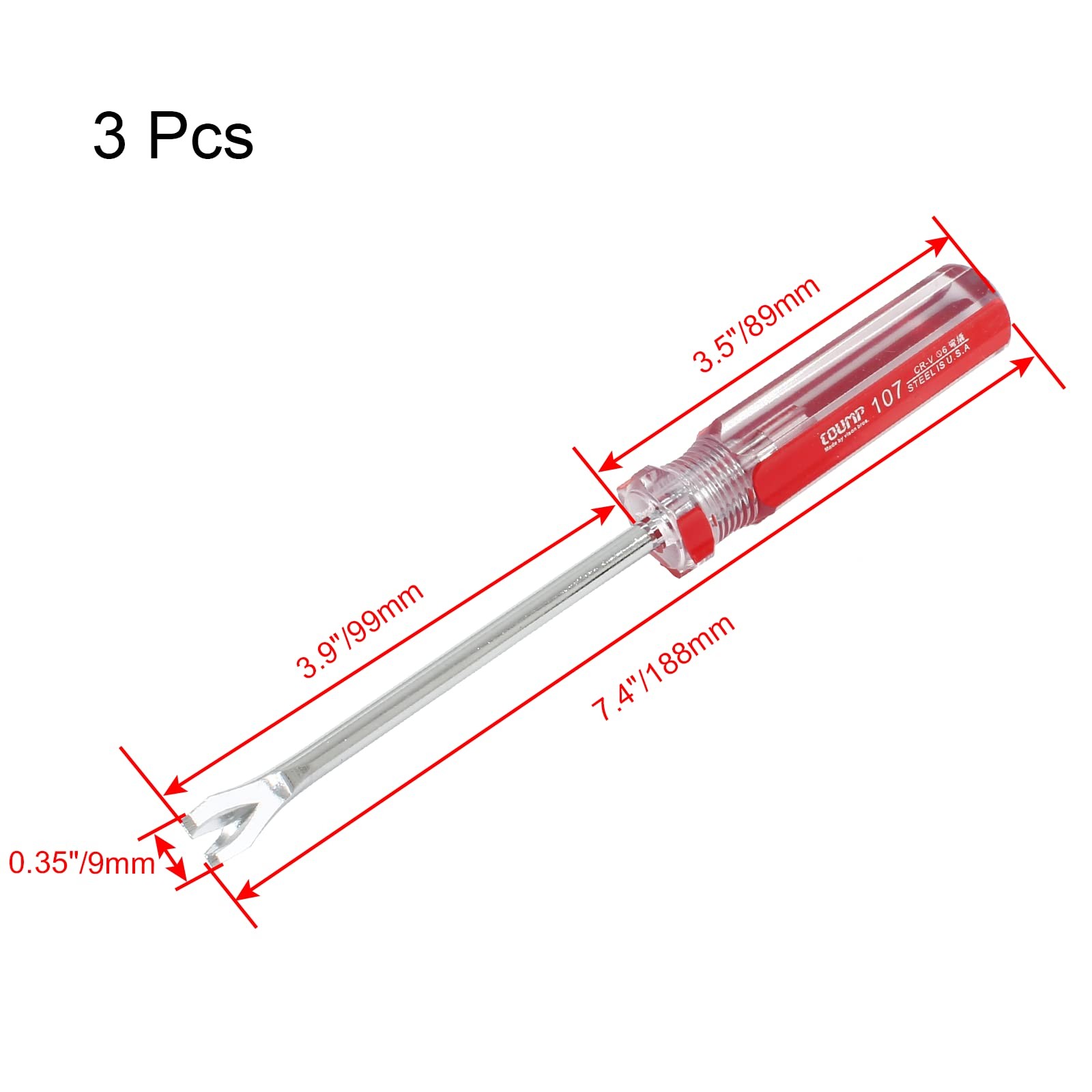 3pcs Tack Lifter, Nail Staple Puller Remover, Tack Puller Screwdriver Tack Ri...