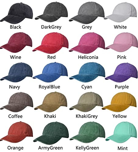 Vintage Cotton Washed Baseball Caps Medium-Large Kelly Green(washed)