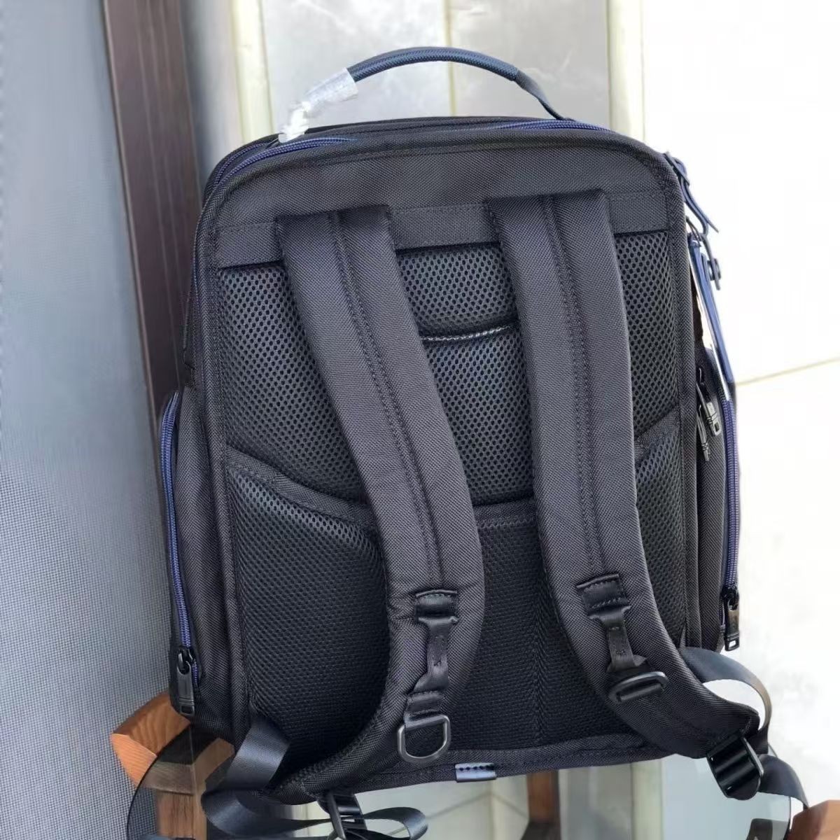 TUMI ALPHA 3 Brief Pack Backpack Blue Nylon Business Travel Sports Bag 2603578D3