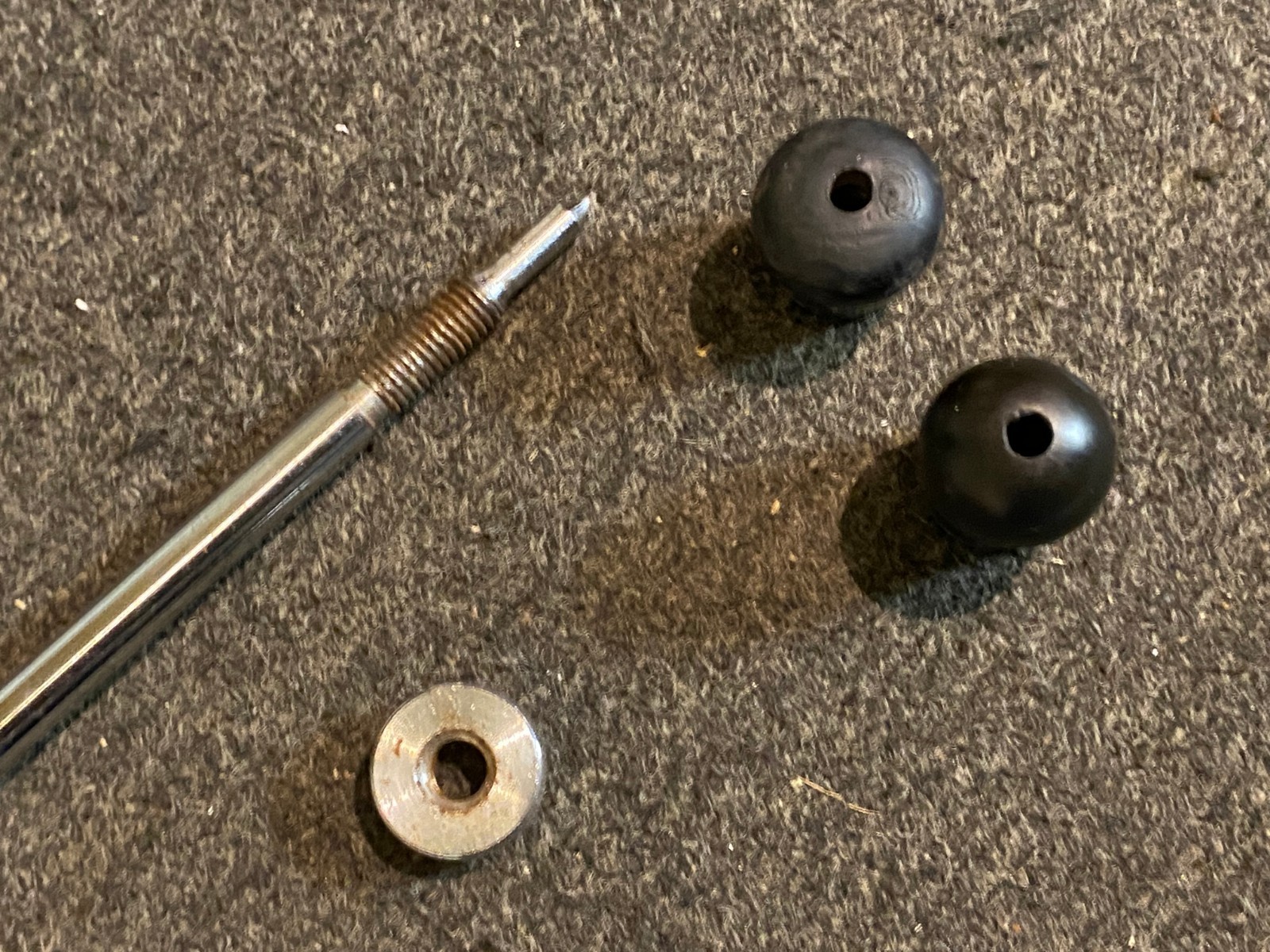 Pearl Bass Drums Parts - 1 x Leg Screw Rubber Foot/Lockring Export Etc & 1 Extra