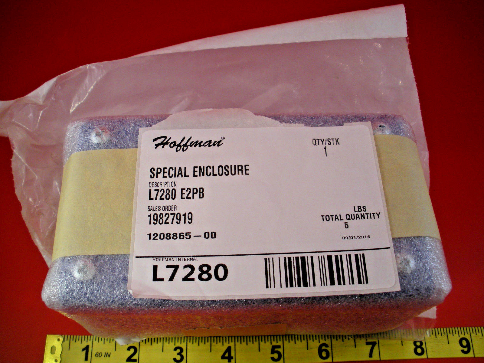 Hoffman L7280 E2PB Special Enclosure L7280E2PB Blue Steel Pushbutton Nib New