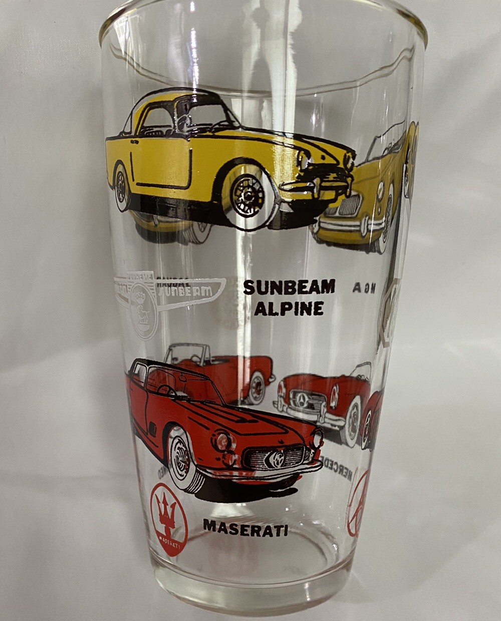 Hazel Atlas European Sports Car Cocktail Shaker Barware Vintage MCM